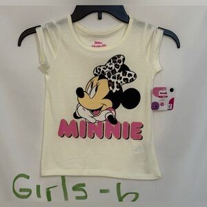 Disney Minnie Mouse Girls' Cream Tee